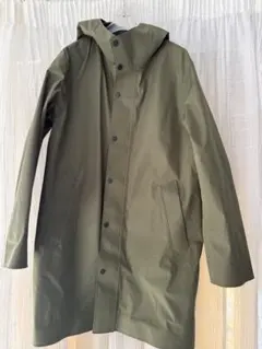 ユニクロオリーブ色フード付きロングモッズコート　メンズ　M