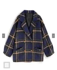 GRL チェック柄 ツイードショートコート
