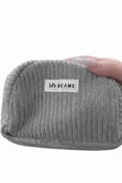bPr BEAMS コーデュロイ ポーチ グレー ONE SIZE 新品未使用