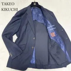 美品　TAKEO KIKUCHI テーラードジャケット ネイビー　M アンコンのサムネイル