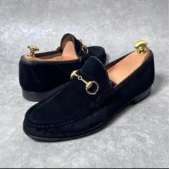 美品✨️　GUCCI　グッチ　スクウェアG金具　スウェード　ローファー GUCCI - グッチ GUCCI ローファー ホースビット スウェード