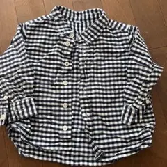 無印良品　ギンガムチェック長袖シャツ 90