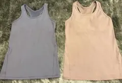 値下げ⭐︎美品⭐︎ヨガタンクトップ Mサイズ 2枚セット ベビーピンク&ペールブルー