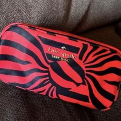 kate spade NEW YORK ポーチ ゼブラ柄 ストライプ柄 ピンクのサムネイル