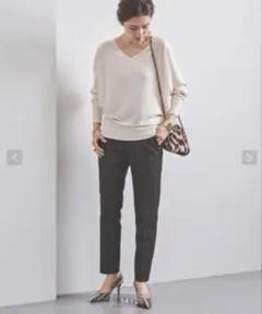 UNITED ARROWS　サキソニースリムパンツ　ダークブラウン36