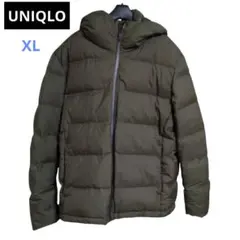 ユニクロシームレスダウンジャケットオリーブ肉厚サイズXL