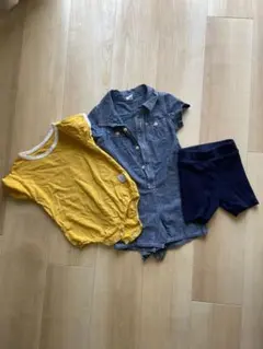 ロンパース・カバーオールとショートパンツセット