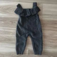 ニットフリルロンパース 60-70サイズ