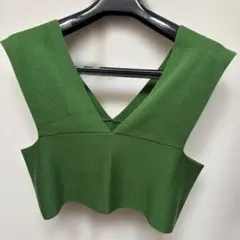 【新品】COMME CA ISM グリーンニットベスト F