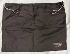 COACH ブラック ナイロン 巾着バッグ