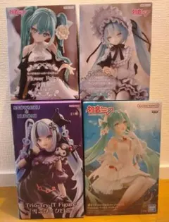 初音ミク フィギュア ヴィンテージドール 白薔薇 クロミミク クリオネ セット