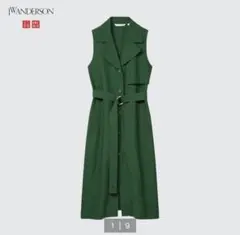 UNIQLO JW ANDERSON リネンブレンドラペルワンピース