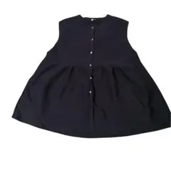 ネイビー ニットベスト 4L ボタン付き