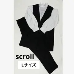 【新品】Lサイズ セレモニースーツ セットアップ　新品　スクロール パンツスーツ