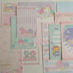 キキララ　レター　封筒　リトルツインスターズ　ミニ便箋　メモ帳　大量　サンリオ