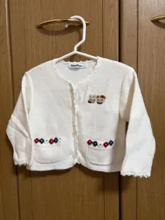 familiar ホワイト カーディガン 80cm