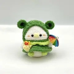 ま*も様 【梅雨デザイン】数量限定あみぐるみ　ぬいぐるみ　編み物　あひる