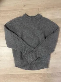 24FW HYKE WOOL CNK L/S SWEATER