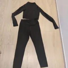 shein レディース ヨガウェア セットアップ ブラック