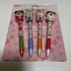 希少 東京ディズニーリゾート限定 ミッキー ミニー ボールペン 4本