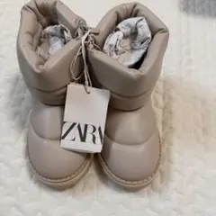 【新品未使用】ZARA kids キルティングブーツ 17.5cm