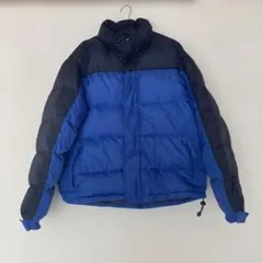【Eddie Bauer】ダウンジャケット グースダウン ネイビー×ブルー M
