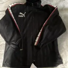 PUMA ストライプ ジップアップジャケット ブラック