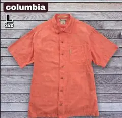 Columbia　テクスチャー コーラル　半袖シャツ　Lサイズ(XL相当）