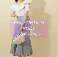 PROPORTION BODY DRESSING ボーダーレースマーメイドスカ