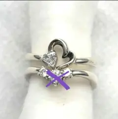 新品　4℃　ハートモチーフリング　9号