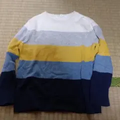 H&M マルチカラー綿100%ニットセーター 98/104