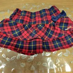 Hot Biscuits ミキハウスチェック柄キュロットスカート 80