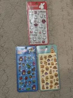 ディズニー　ぷくぷくシール　3枚セット　ベイマックス トイストーリー