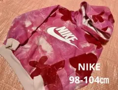 NIKE 花柄 フード付きパーカー ピンク☺︎98-104㎝