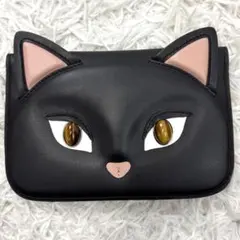 ☆希少☆ ケイトスペードニューヨーク　猫モチーフ　レザーコラボ　ポーチ　財布