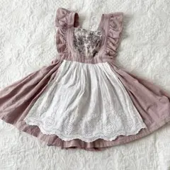 ハンドメイド子供服 エプロンワンピース 100サイズ