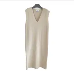 UNITED ARROWS Vネックニット ロングワンピース（新品）サイズ：M