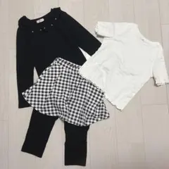 ユニクロ　デビロック　130 セット　スカッツ　Tシャツ　トップス