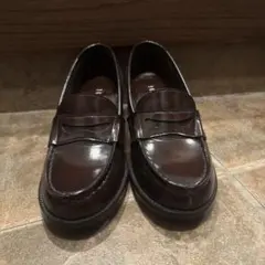 HARUTA ブラウン ローファー 中ヒール 厚底ローファー