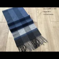 コムサメン チェック柄　ブロックチェック ウールマフラー