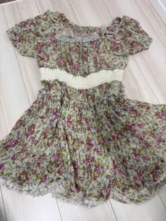 axes femme 小花柄プリーツフリルワンピース 森ガール 00s