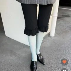 ウエストフリルカプリパンツ