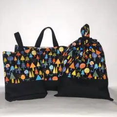 ♪入園入学グッズ3点セット ※レッスンバッグ※体操着袋※上履き入れ♪ハンドメイド