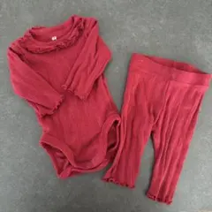 H&M オーガニックコットン　ロンパース　パンツセット