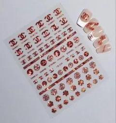 CHANELネイルシール カメリア ロゴ キラキラ