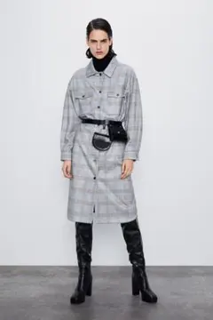 ZARA チェック スプリングコート