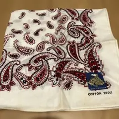 コットン100% ペイズリー柄スカーフ