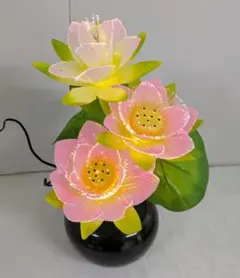 ルミナス灯 光ファイバーの輝き 浄蓮灯 彩華灯 ハス 高さ約36c