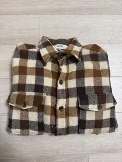 70s/ウールリッチ/ネルシャツ/ブラウン/USA製