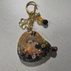 シャカシャカハロウィンシマエナガキーホルダー